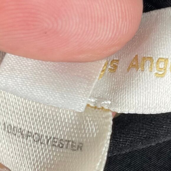 Monteau Black Colllared Half Button Elastic Tie Waist 3/4 Sleeve Casual Small - Picture 7 of 7